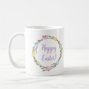 Mug Joyeuses Pâques Couronnes de Saule avec Œufs Paste