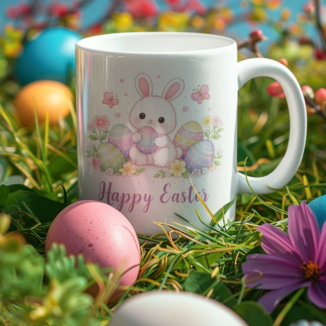 Mug Joyeuses Pâques Design de printemps - Lapin de Pâq (Créateur téléchargé)
