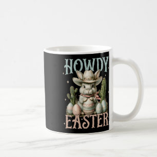 Mug Joyeuses Pâques Howdy Œuf de Pâques Lapin Cowgirl