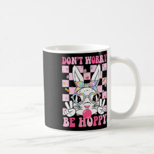 Mug Joyeuses Pâques Lapin Groovy Visage Ne vous inquié