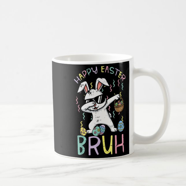 Mug Joyeuses Pâques mec lapin dab cool lapin mème garç (Droite)