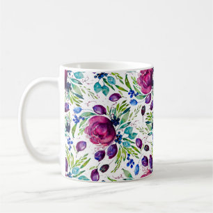 Mug Joyeuses pivoines aquarelle Floral