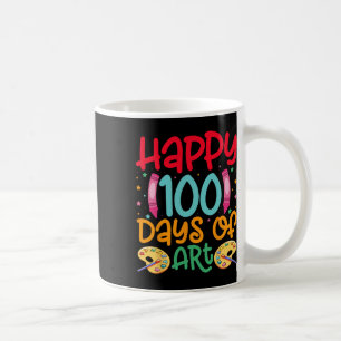 Mug Joyeux 100 Jours D'École D'Art Enseignants Filles 