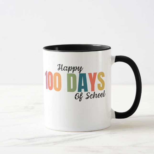 Mug Joyeux 100 Jours d'École Enseignant (Droite)