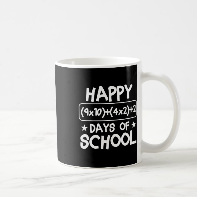 Mug Joyeux 100 Jours Équation mathématique de l'école  (Droite)