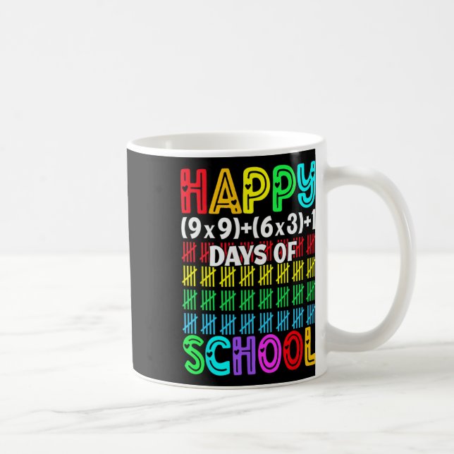Mug Joyeux 100 Jours Équation Mathématique Scolaire 10 (Droite)