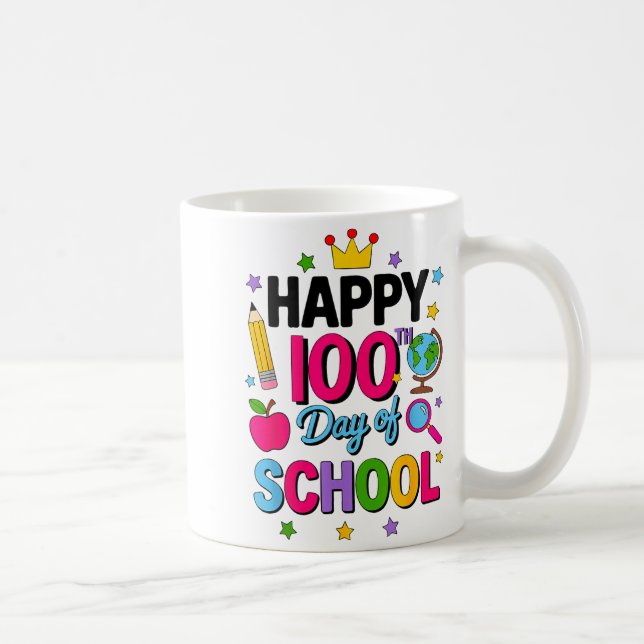 Mug Joyeux 100e jour d'école 100 jours plus intelligen (Droite)