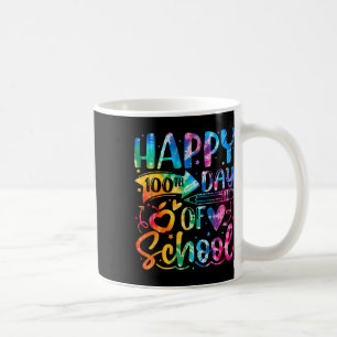 Mug Joyeux 100ème Jour De L'École Tie Dye Arc En Ciel
