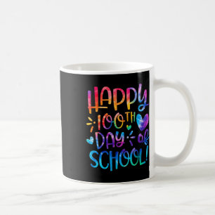 Mug Joyeux 100ème Jour De L'École Tie Dye Arc En Ciel