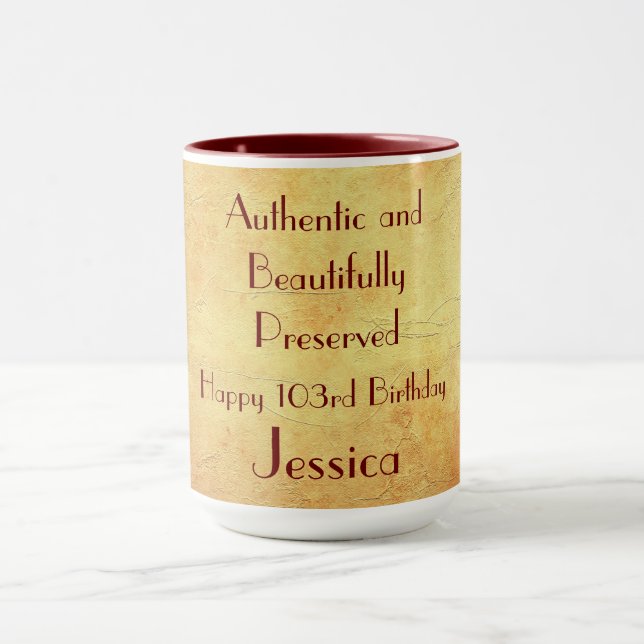 Mug Joyeux 103ème anniversaire (Centre)