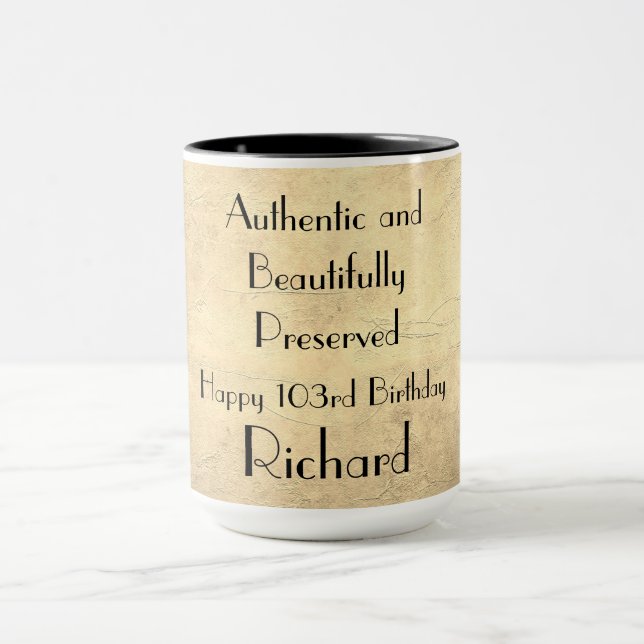 Mug Joyeux 103ème anniversaire (Centre)