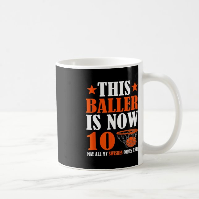 Mug Joyeux 10e anniversaire 10 ans Basketball 10e Bi (Droite)