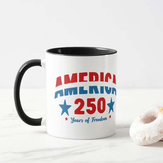 Mug Joyeux 250e anniversaire Amérique  (Avec donut)