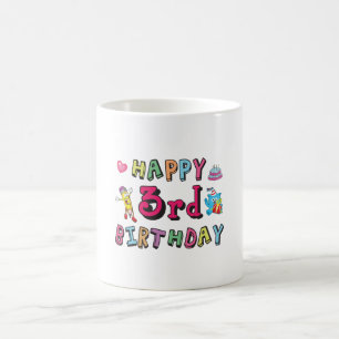 Mug Joyeux 3e anniversaire 3 ans voeux b jour