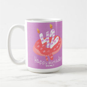Mug Joyeux 42ème anniversaire à moi Fête du gâteau de