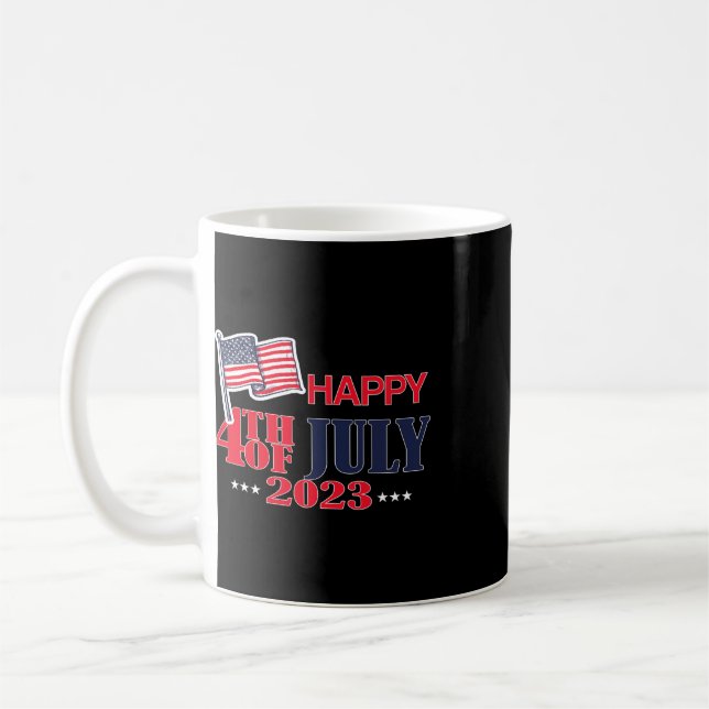 Mug Joyeux 4 juillet Amérique Joyeuse fête de l'Indépe (Gauche)