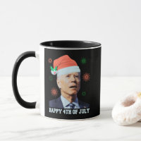 Joyeux 4 juillet Biden Noël Santa Hat Funny
