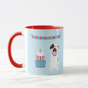 Mug Joyeux 4 Juillet Chien Rouge Blanc Bleu