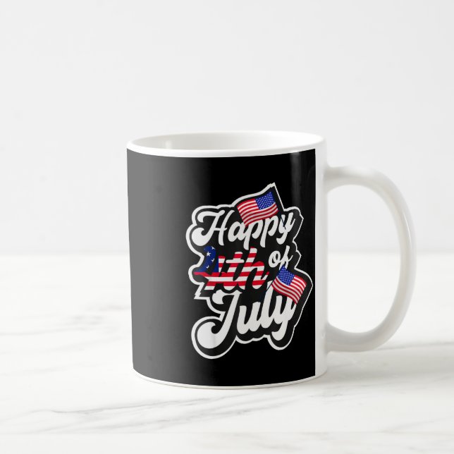 Mug Joyeux 4 juillet _ drapeau américain _ indépendanc (Droite)