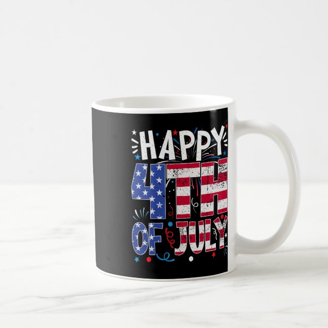 Mug Joyeux 4 juillet drapeau américain patriotique 4e  (Droite)