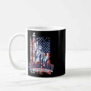 Mug Joyeux 4 juillet Drapeau américain Patriotique Fem