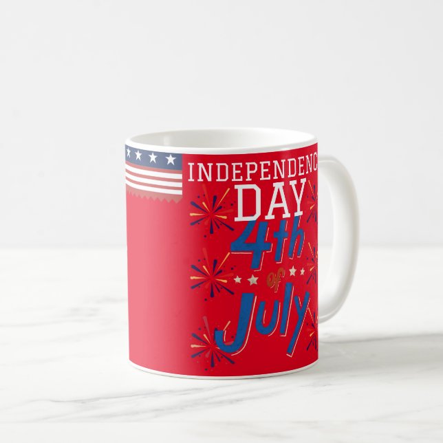 Mug Joyeux 4 juillet fête de l'indépendance Parti de l (Devant droit)