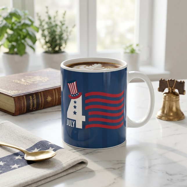 Mug Joyeux 4 juillet Jour de l'Indépendance de la fier (Créateur téléchargé)