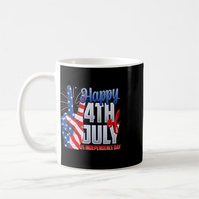Mug Joyeux 4 juillet Jour de l'Indépendance Drapeau pa (Gauche)