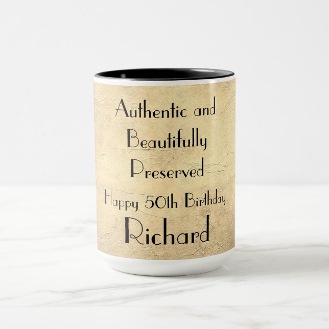Mug Joyeux 50e anniversaire humoristique (Centre)