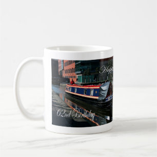 Mug Joyeux 62ème anniversaire bateau de canal