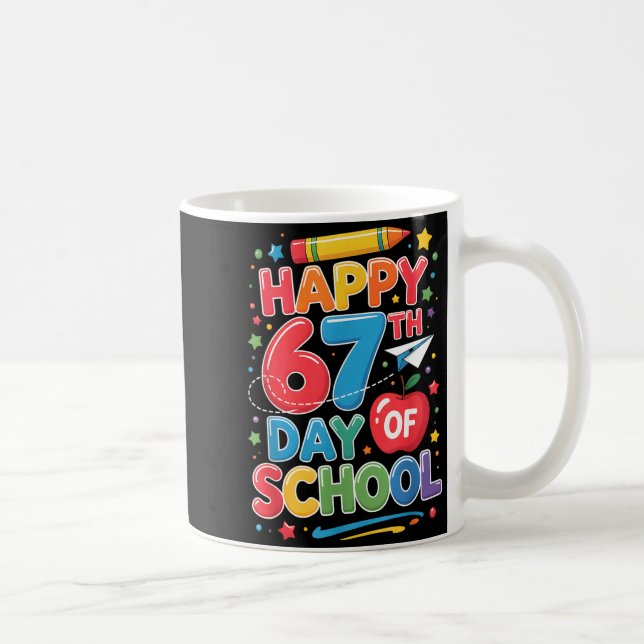 Mug Joyeux 67 Jours D'école Enseignants Élèves Six Sep (Droite)