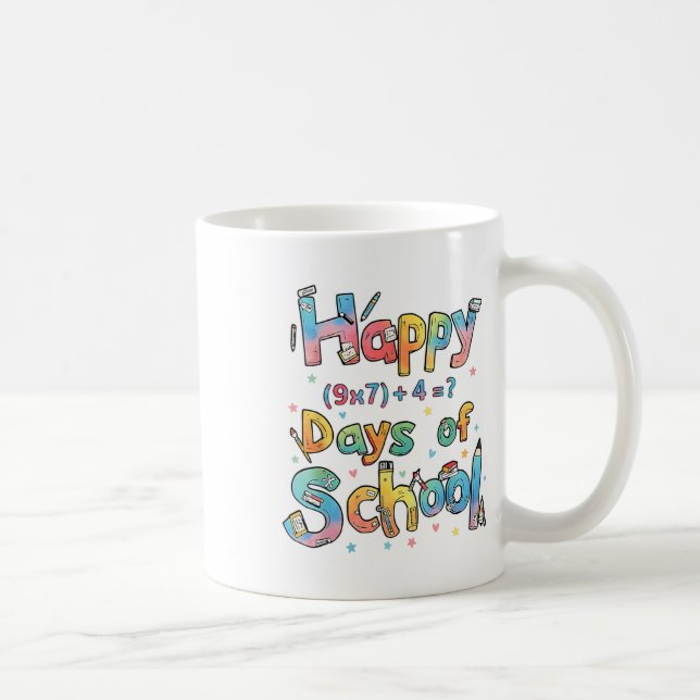 Mug Joyeux 67 Jours D'école Équation Mathématique Prof (Droite)