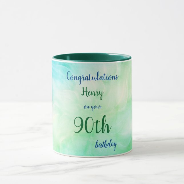 Mug Joyeux 90e anniversaire personnalisé (Centre)
