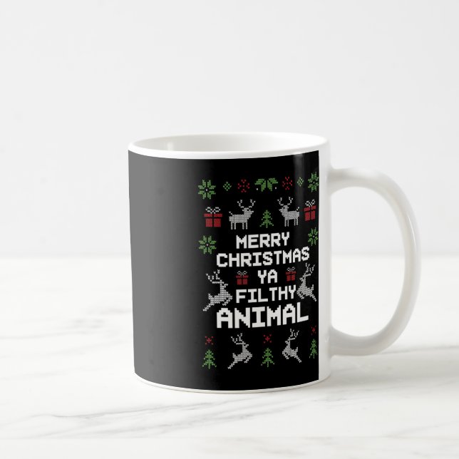 Mug Joyeux animal de Noël sale Ya (Droite)