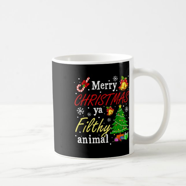 Mug Joyeux animal de Noël sale Ya Funny famille de Noë (Droite)