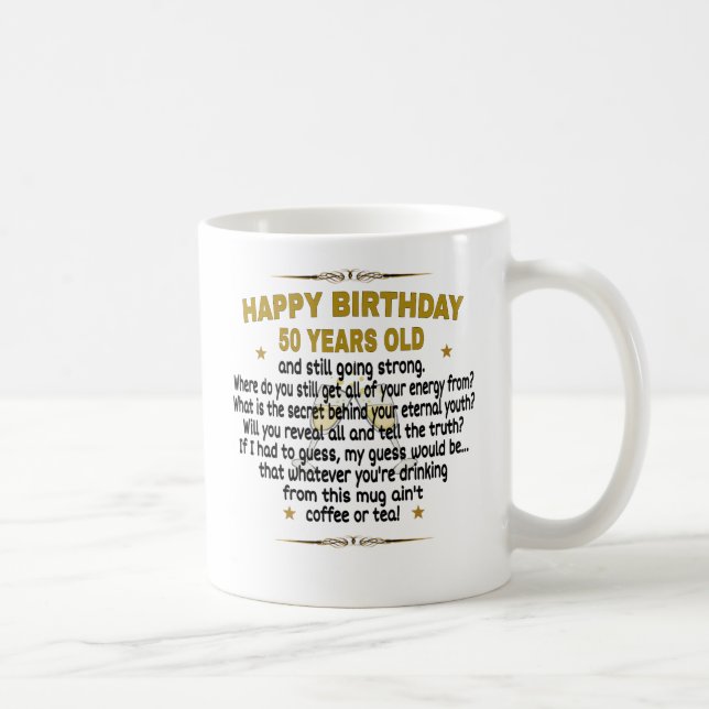 Mug  Joyeux anniversaire 50 ans (Droite)