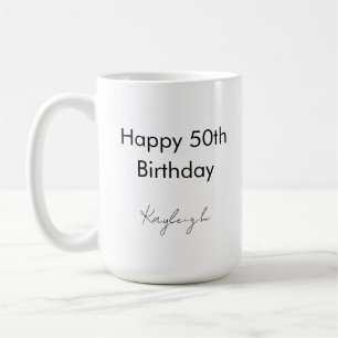 Mug Joyeux Anniversaire 50 Ans Fête Personnalisé