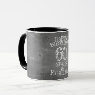 Mug Joyeux Anniversaire - 60 Ans & Fabuleux sur tablea