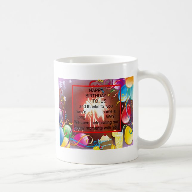 Mug Joyeux Anniversaire à Nous Impression d'Art (Droite)