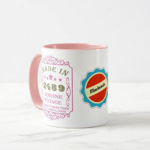 Mug Joyeux Anniversaire Ajouter Année Nom Date Vintage