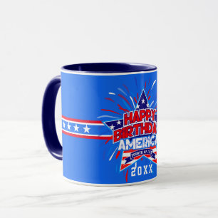 Mug Joyeux anniversaire Amérique ( 4 juillet )