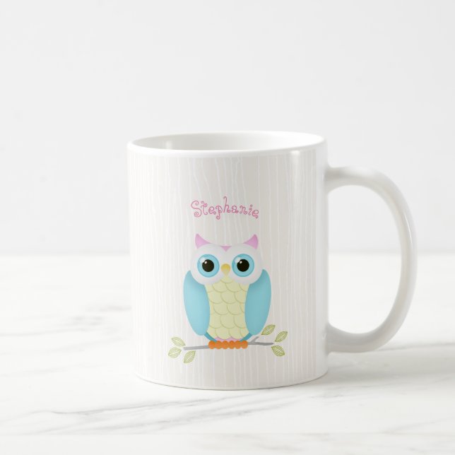 Mug Joyeux Anniversaire Chouette Douce (Droite)