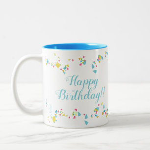 Mug Joyeux Anniversaire Confettis de Fête