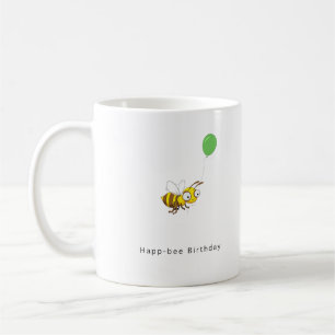 Mug Joyeux anniversaire d'abeille. Cadeau d'anniversai