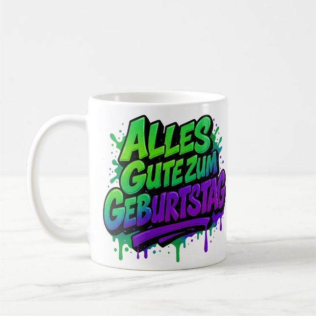 Mug Joyeux anniversaire, Graffiti 1 (Gauche)