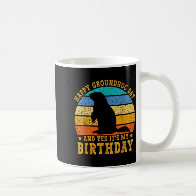 Mug Joyeux anniversaire Groundhog Day Woodchuck Funny  (Droite)