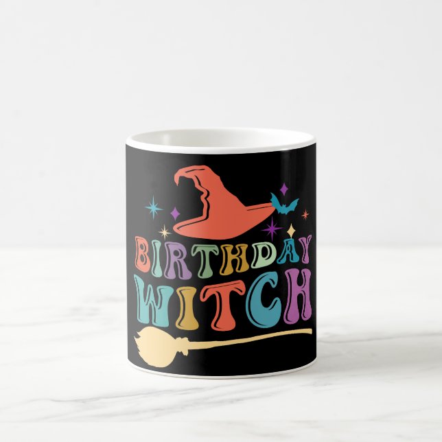 Mug Joyeux anniversaire Halloween Sorcière (Centre)