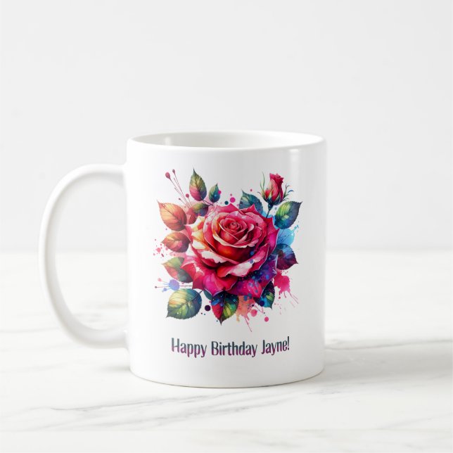 Mug Joyeux anniversaire Jayne (Gauche)