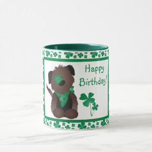 Mug Joyeux Anniversaire Jour Chien Shamrock Vert