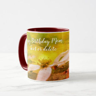 Mug Joyeux Anniversaire Maman Fleur de Cornouiller Per
